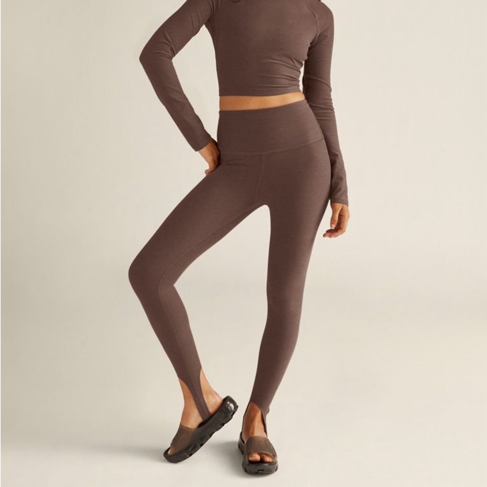 Beyond Yoga space dye Chocolate Brown High-Waisted Leggings